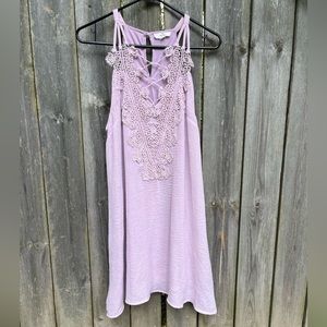 Entro lilac crochet front dress size large